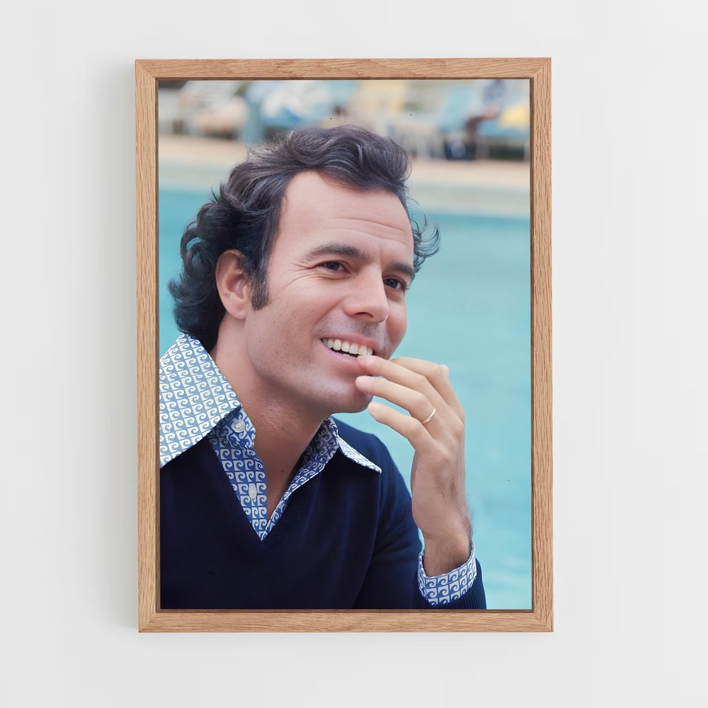 ap-julio iglesias-4 cadre Bois clair