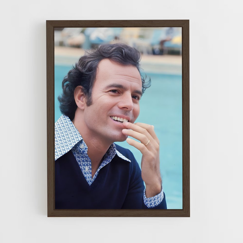 ap-julio iglesias-4 cadre Bois foncé