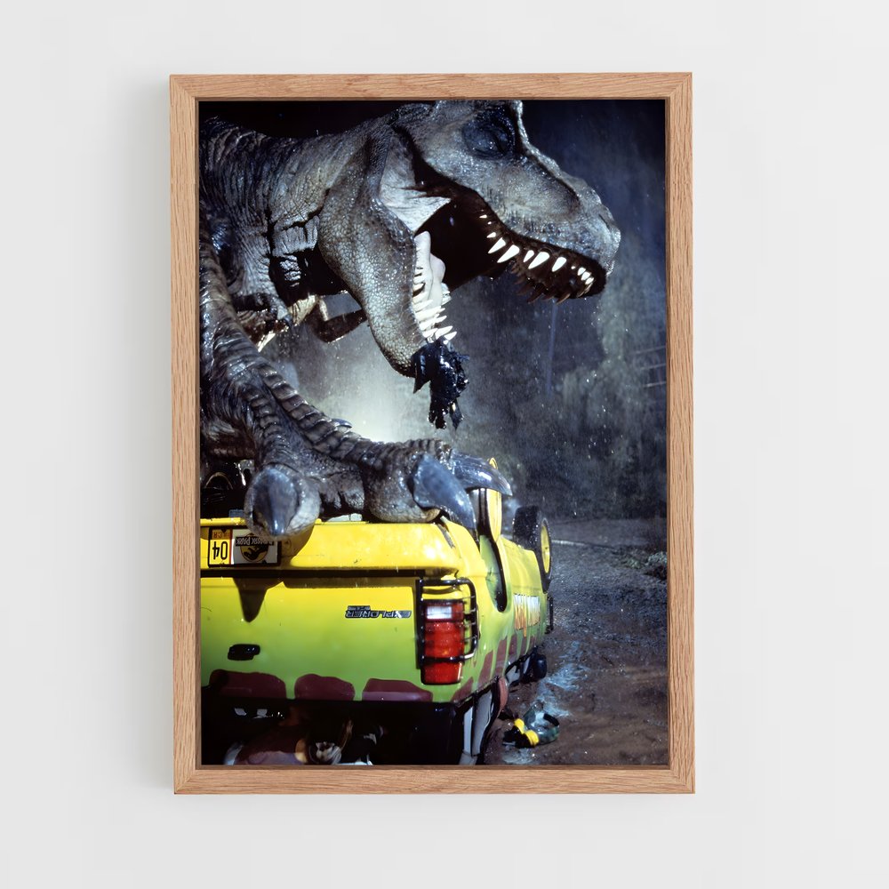 ap-jurassic park-2 cadre Bois clair