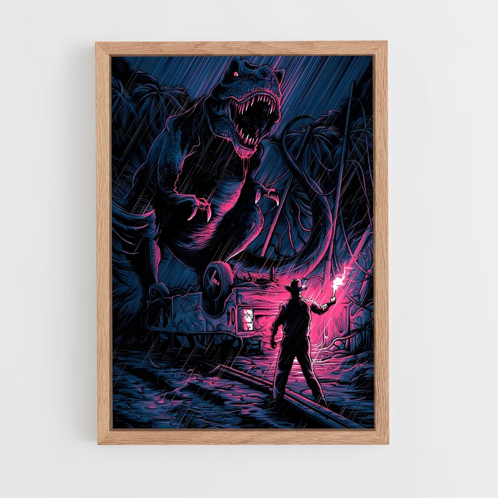 ap-jurassic park-4 cadre Bois clair