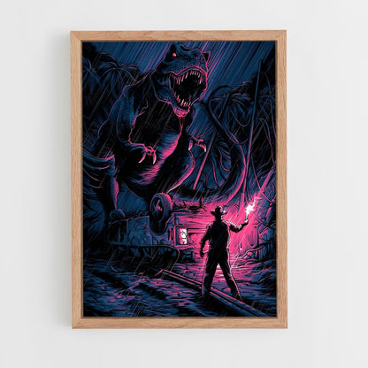 ap-jurassic park-4 cadre Bois clair