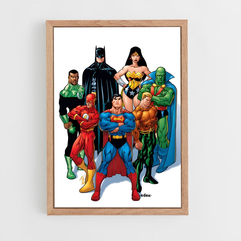 ap-justice league-4 cadre Bois clair
