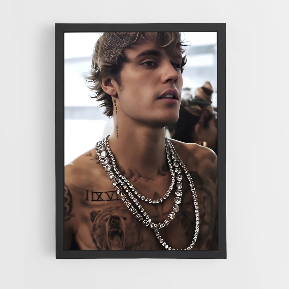 ap-justin bieber-1 cadre Noir