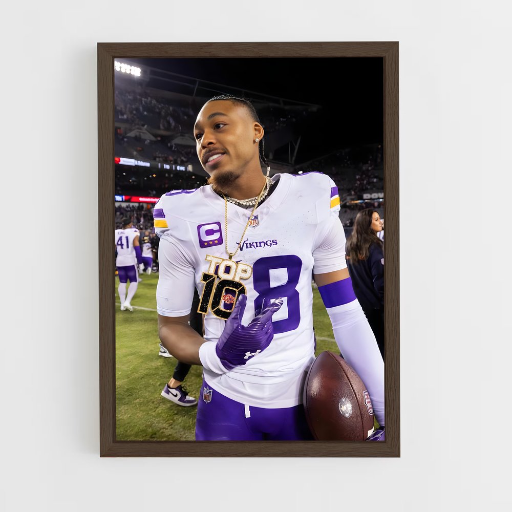 ap-justin jefferson-2 cadre Bois foncé