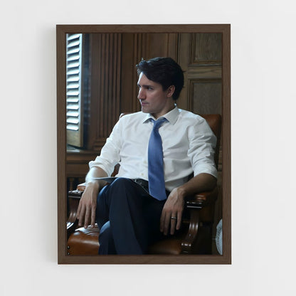 ap-justin trudeau-2 cadre Bois foncé