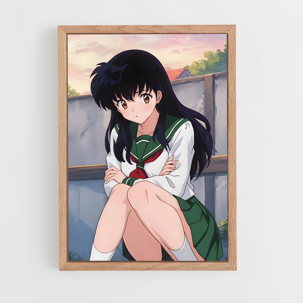 ap-kagome higurashi-10 cadre Bois clair