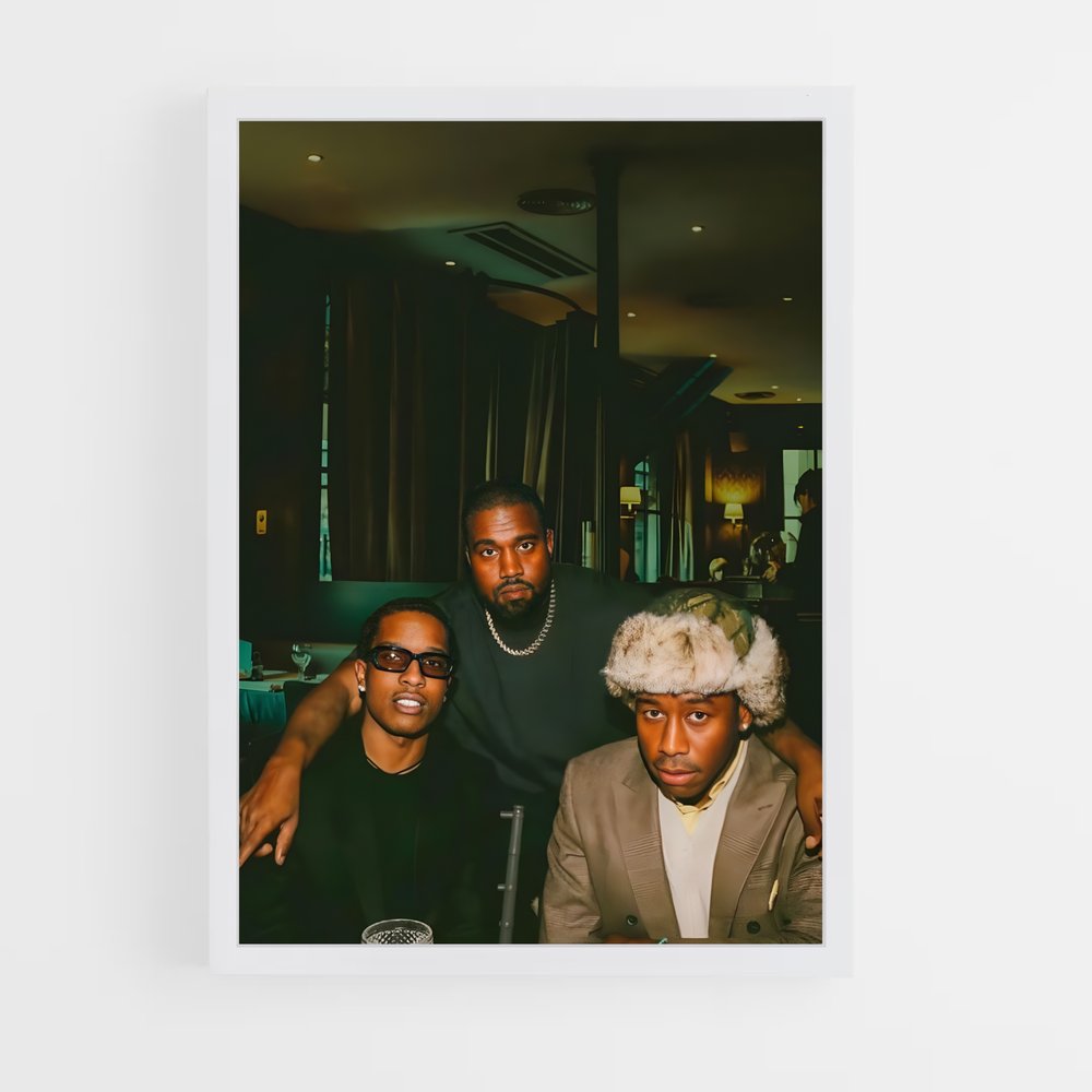 ap-kanye west-3 cadre Blanc