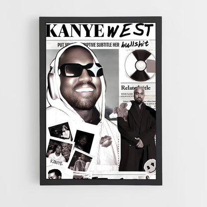 ap-kanye west-4 cadre Noir