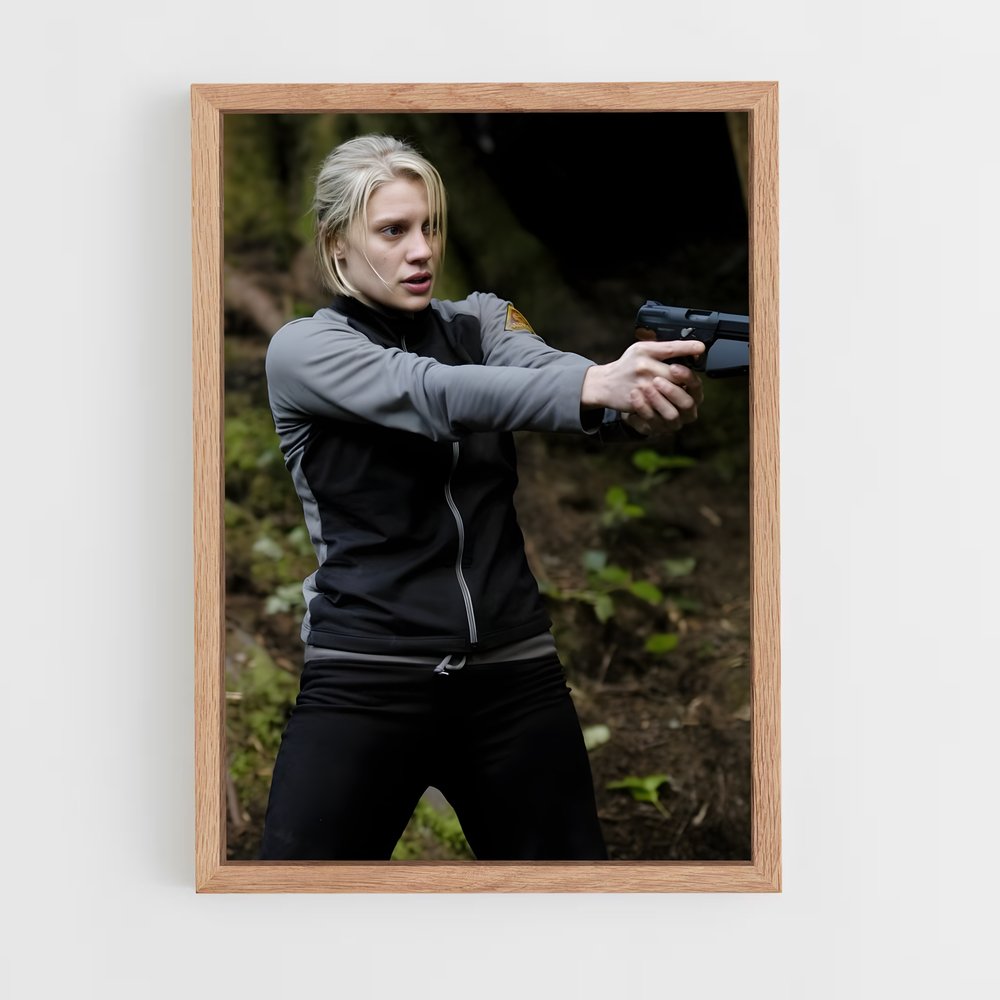 ap-kara thrace starbuck-2 cadre Bois clair