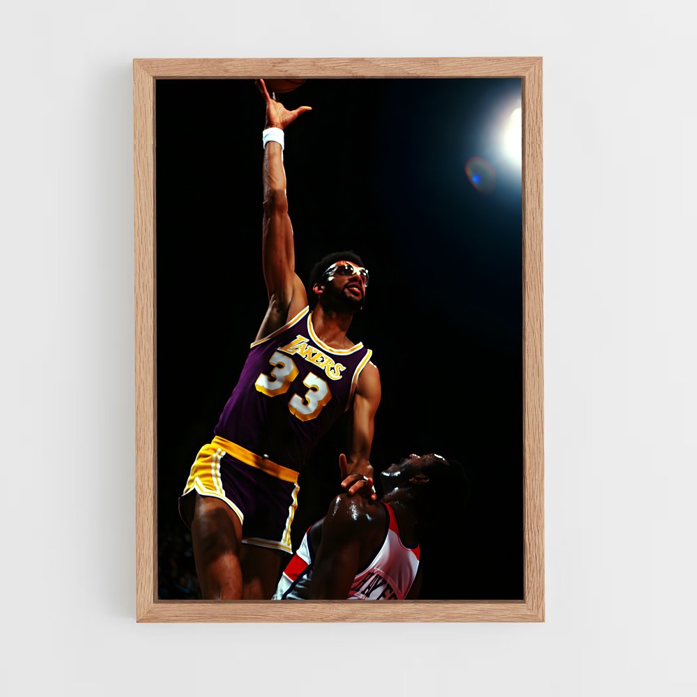 ap-kareem abdul-jabbar-5 cadre Bois clair