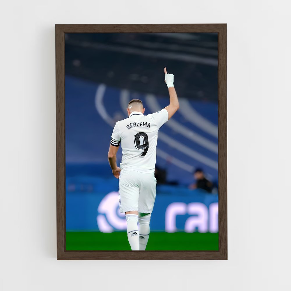 ap-karim benzema-4 cadre Bois foncé
