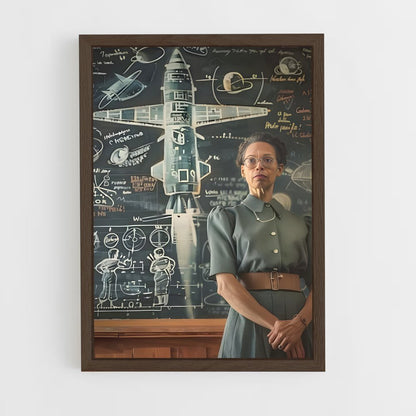 ap-katherine johnson-4 cadre Bois foncé