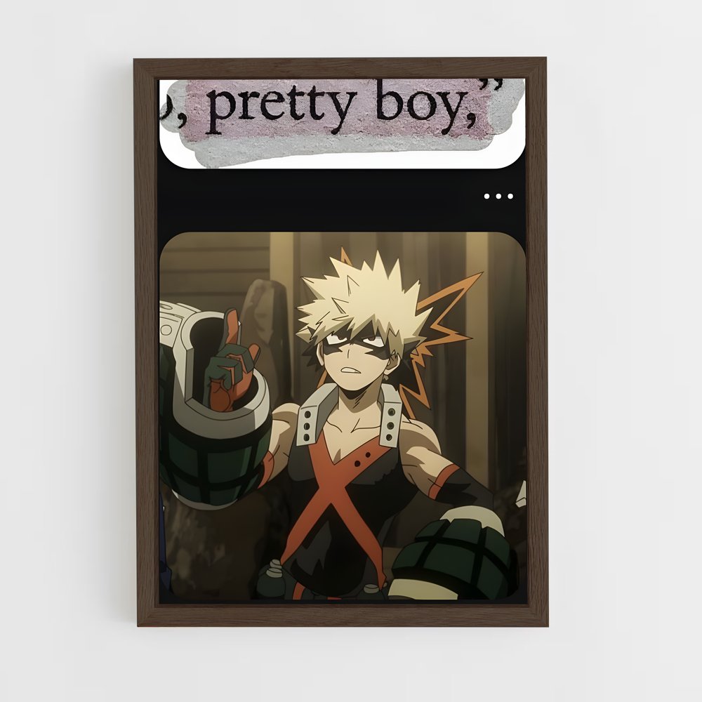 ap-katsuki bakugo-3 cadre Bois foncé