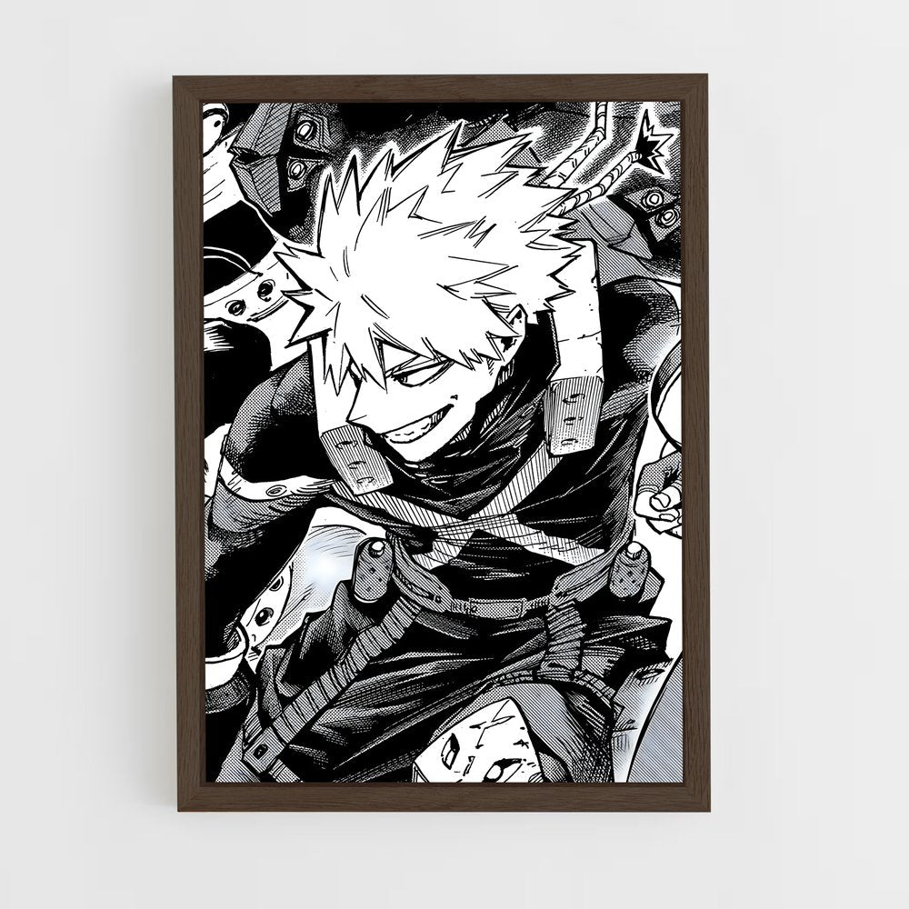 ap-katsuki bakugo-5 cadre Bois foncé