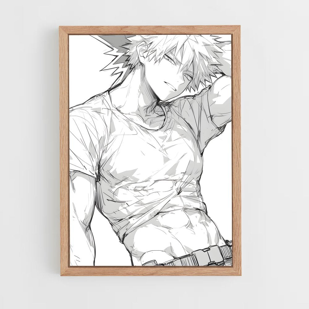 ap-katsuki bakugo-6 cadre Bois clair