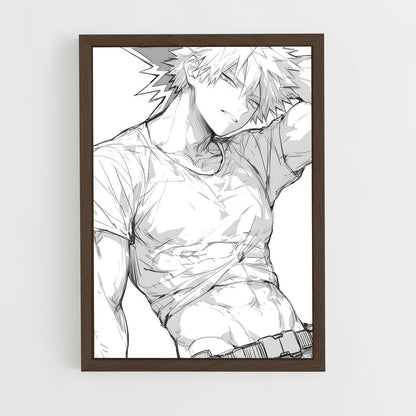 ap-katsuki bakugo-6 cadre Bois foncé