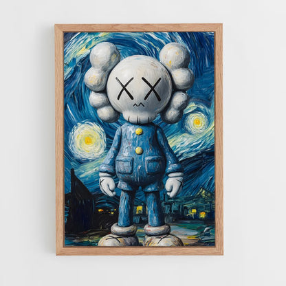 ap-kaws-4 cadre Bois clair