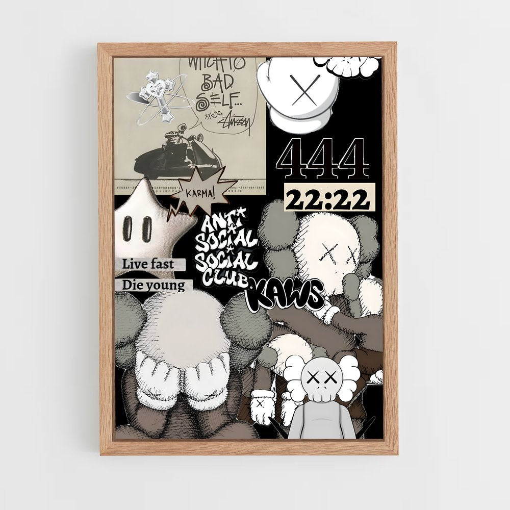 ap-kaws-5 cadre Bois clair