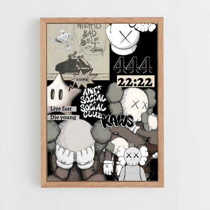 ap-kaws-5 cadre Bois clair
