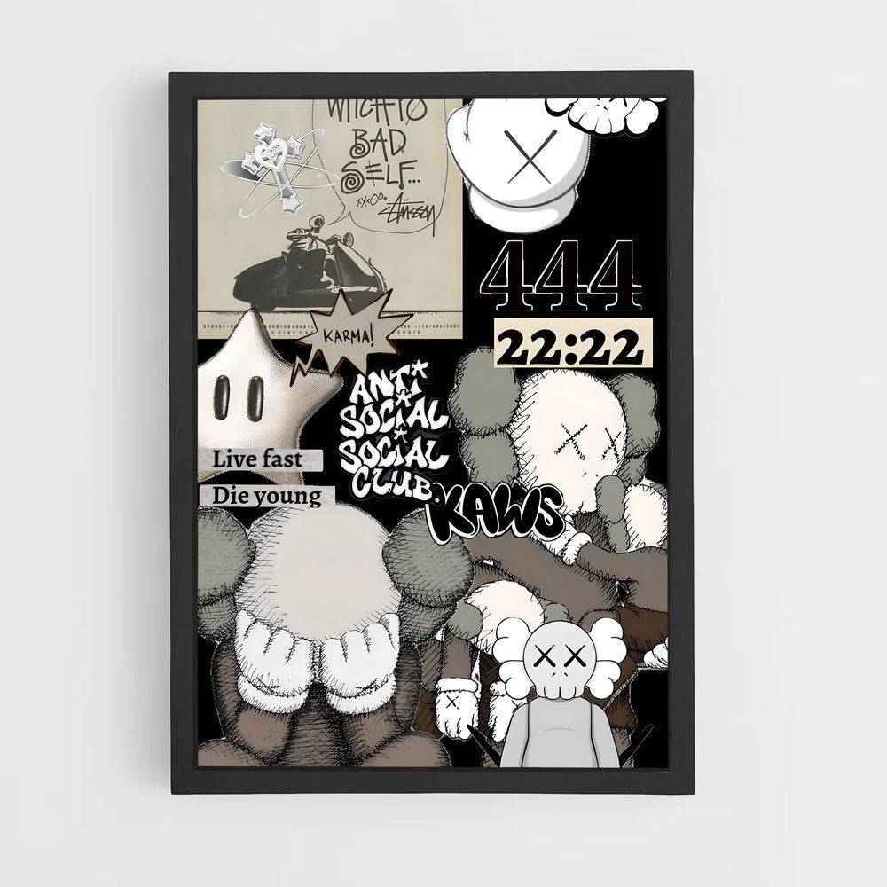 ap-kaws-5 cadre Noir
