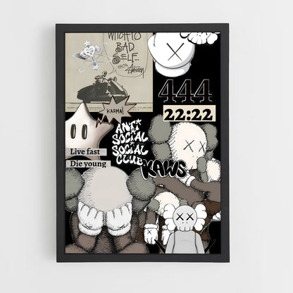 ap-kaws-5 cadre Noir