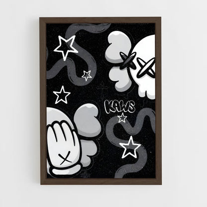 ap-kaws-8 cadre Bois foncé