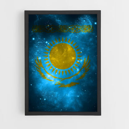 ap-kazakhstan flag-2 cadre Noir