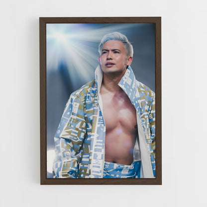 ap-kazuchika okada-1 cadre Bois foncé