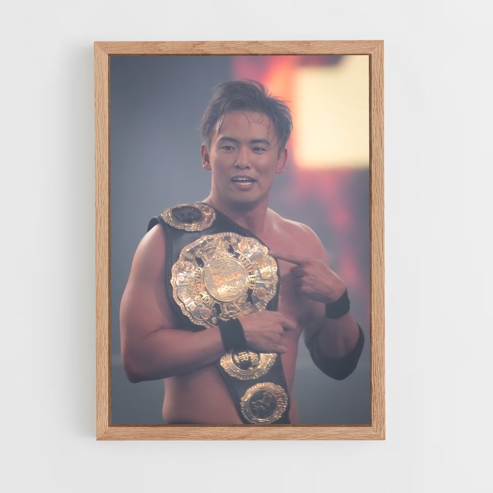 ap-kazuchika okada-3 cadre Bois clair