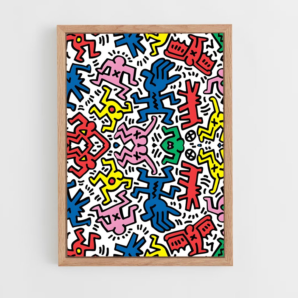 ap-keith haring-2 cadre Bois clair