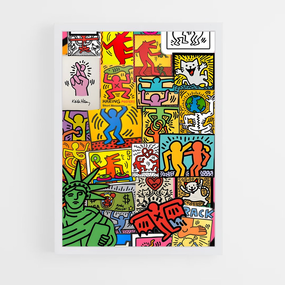 ap-keith haring-6 cadre Blanc