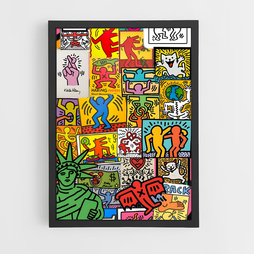ap-keith haring-6 cadre Noir