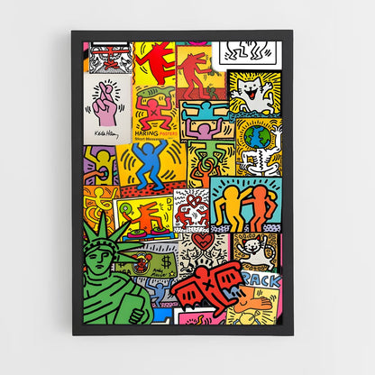 ap-keith haring-6 cadre Noir