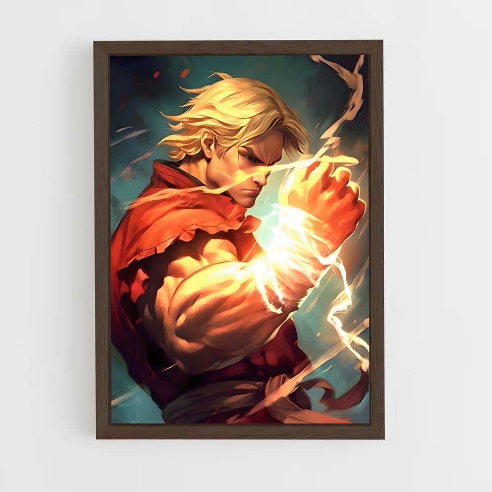 ap-ken street fighter-3 cadre Bois foncé