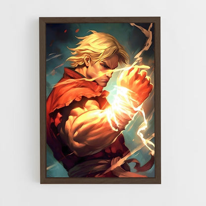 ap-ken street fighter-3 cadre Bois foncé