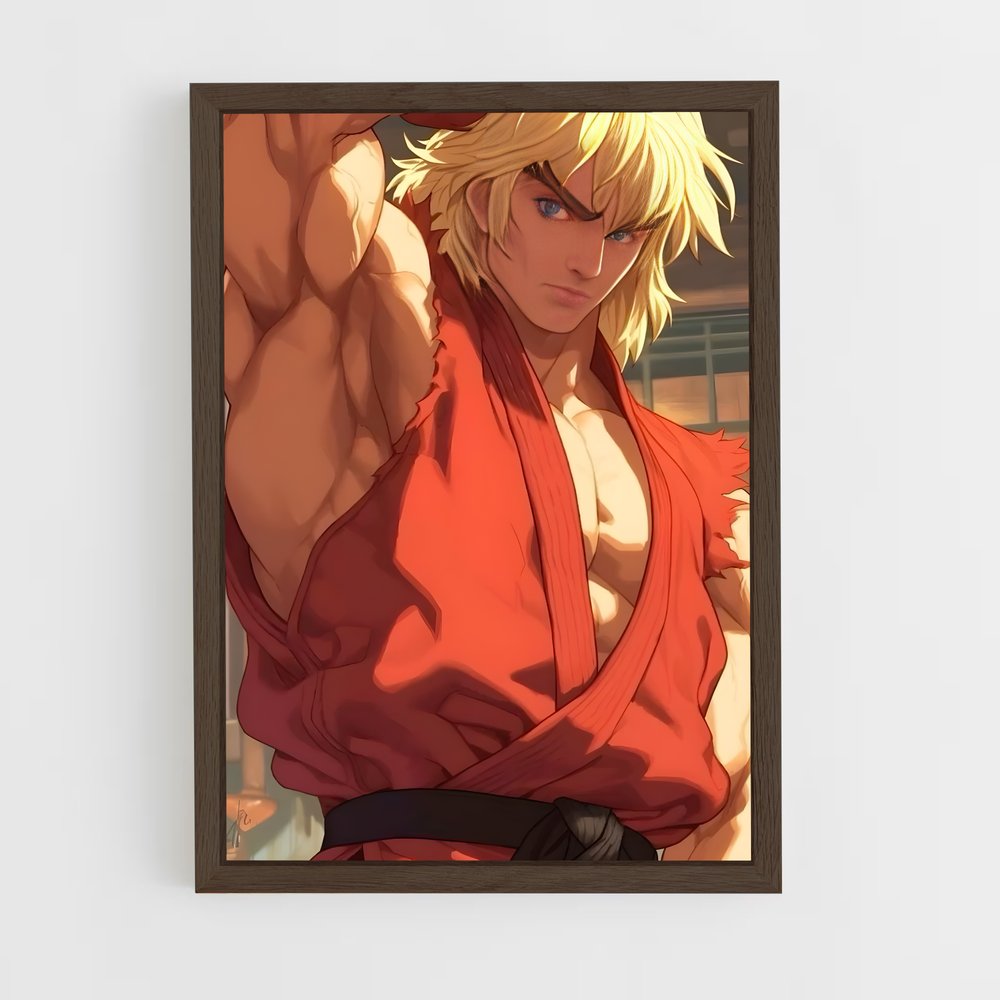 ap-ken street fighter-6 cadre Bois foncé
