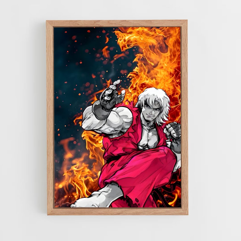 ap-ken street fighter-7 cadre Bois clair
