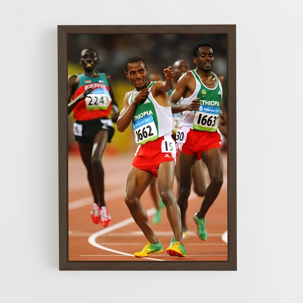 ap-kenenisa bekele-2 cadre Bois foncé