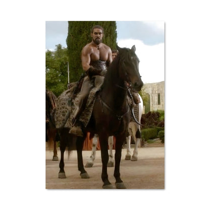 Poster Khal Drogo à Cheval