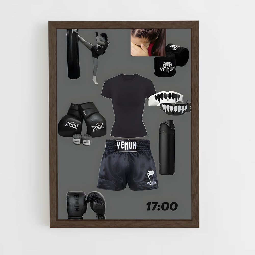 ap-kickboxing-4 cadre Bois foncé