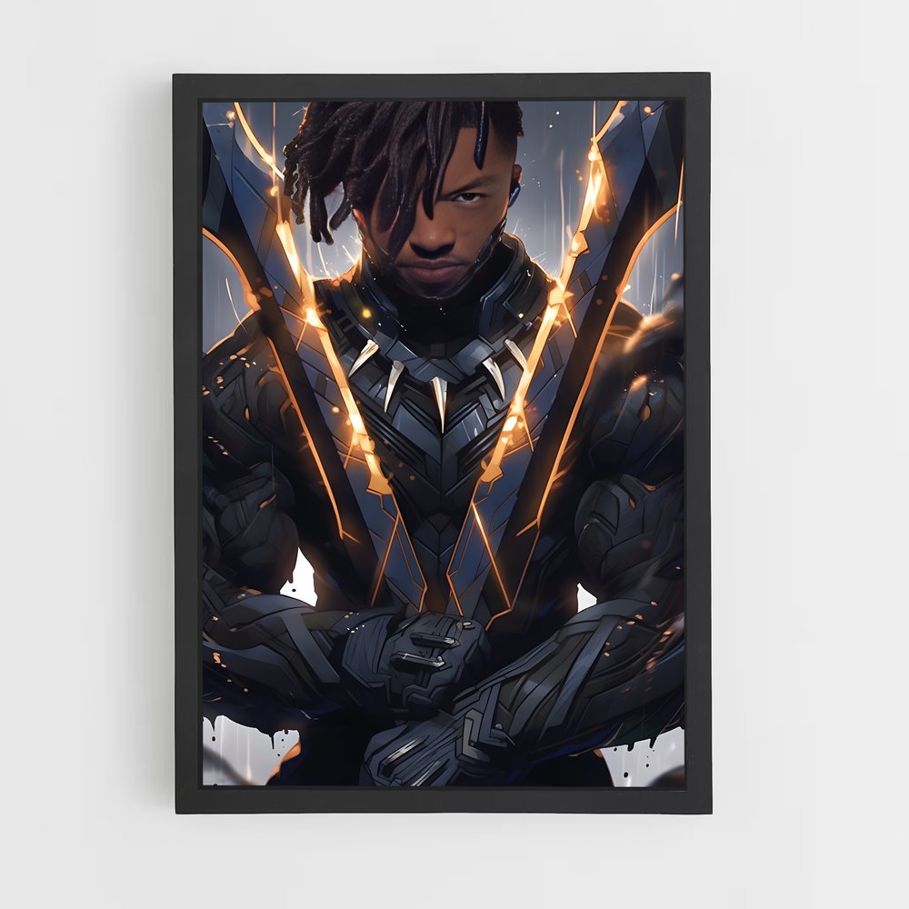 ap-killmonger black panther-4 cadre Noir
