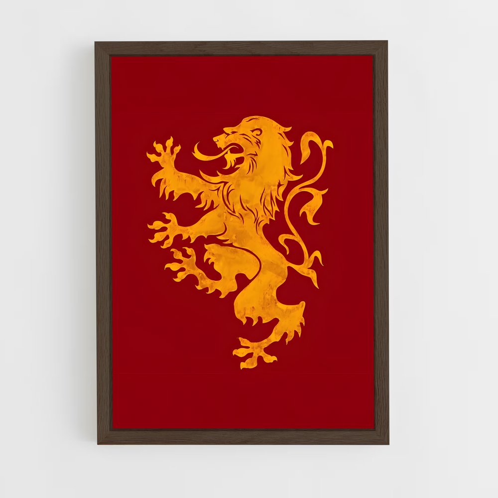 ap-kingdom of leon flag-1 cadre Bois foncé