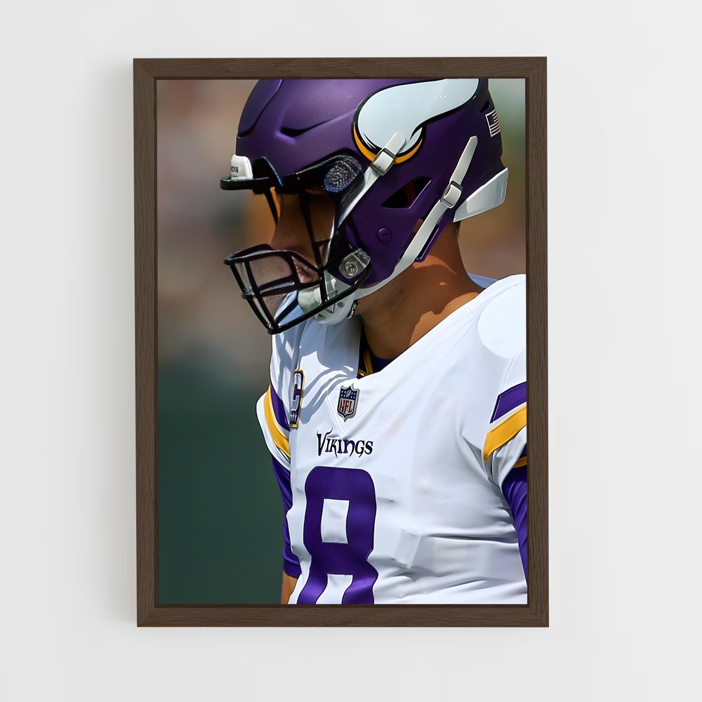 ap-kirk cousins-4 cadre Bois foncé