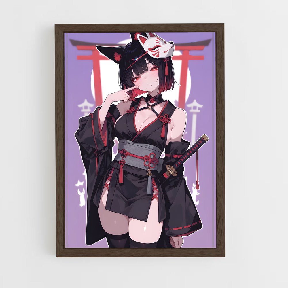 ap-kitsune-5 cadre Bois foncé