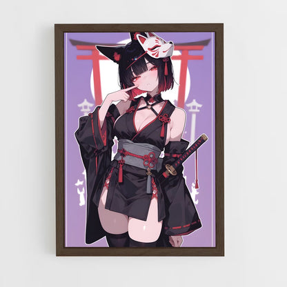 ap-kitsune-5 cadre Bois foncé