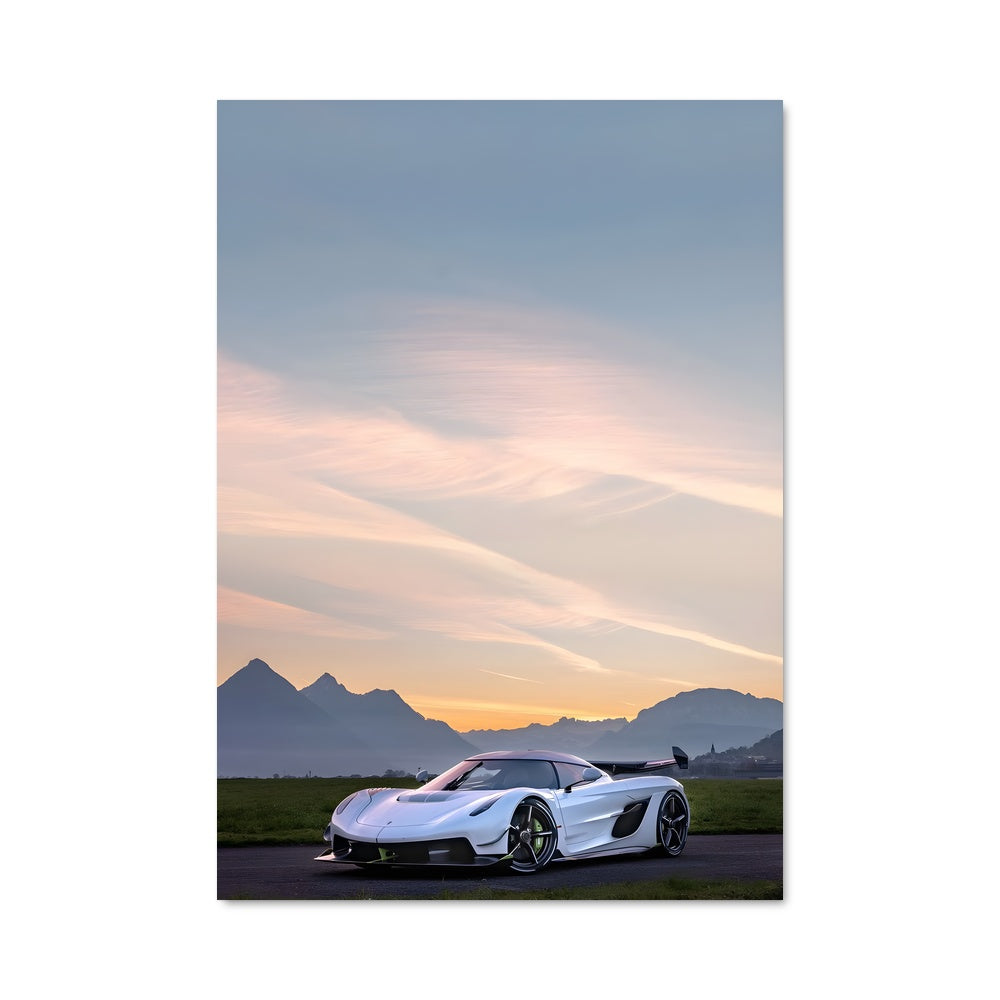 Poster Koenigsegg en Route