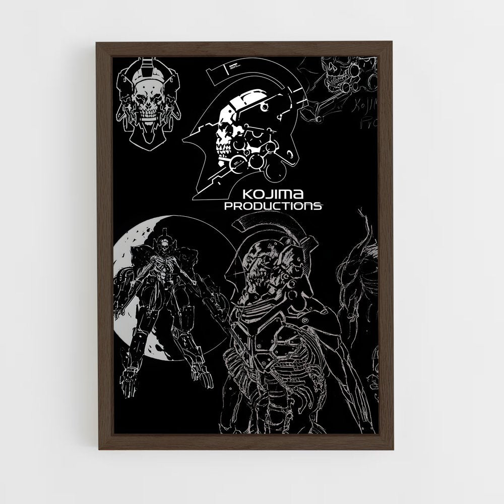 ap-kojima productions-2 cadre Bois foncé