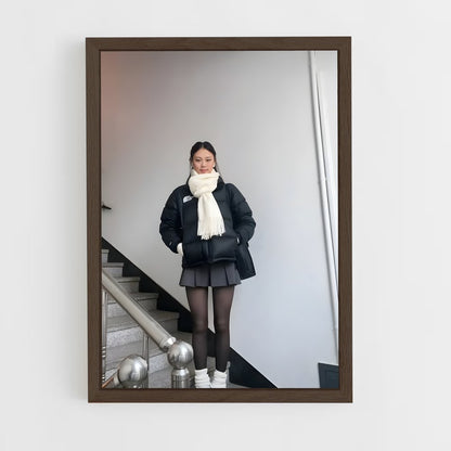 ap-korean fashion-1 cadre Bois foncé