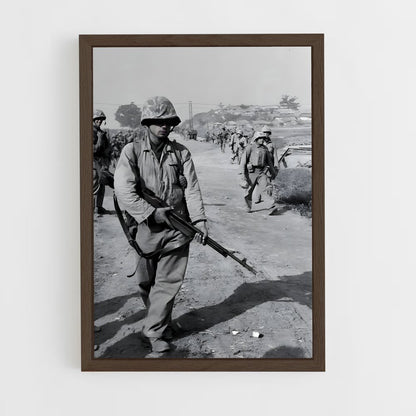ap-korean war-3 cadre Bois foncé
