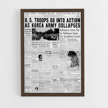 ap-korean war-4 cadre Bois foncé